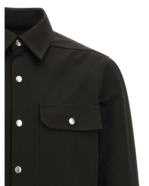 Rick Owens Black Outershirt Shirt for men