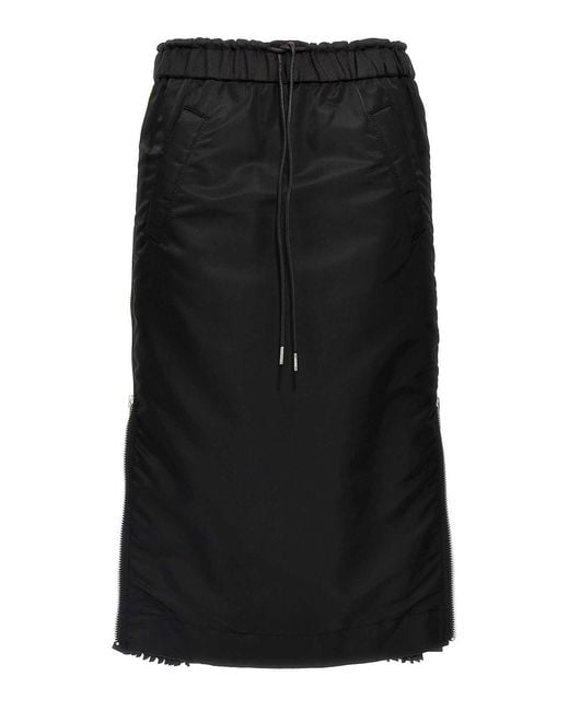 Sacai Black Cargo Skirt