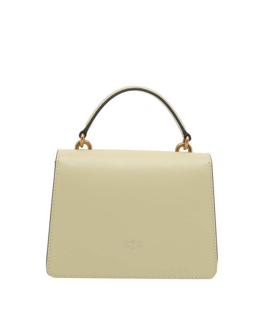 Pinko Metallic Love One Handbag