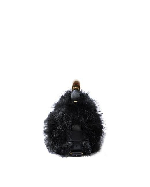 Moschino Black Handle Me Mini Furry