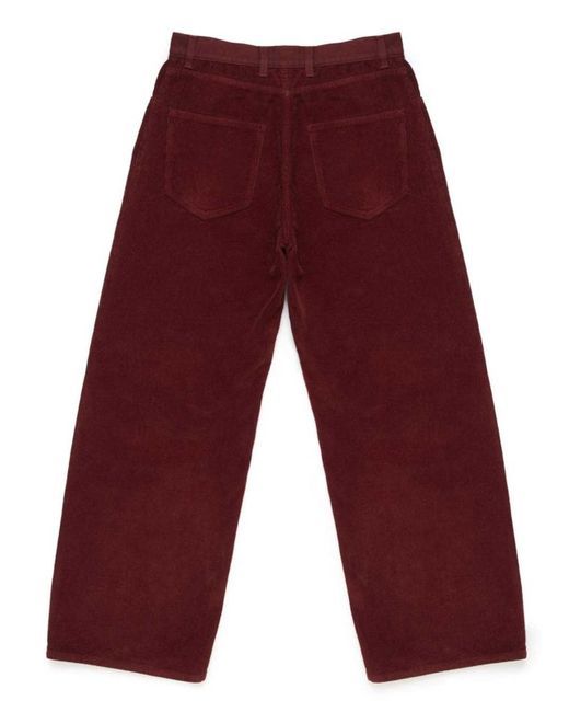 Marcelo Burlon Red Trousers for men