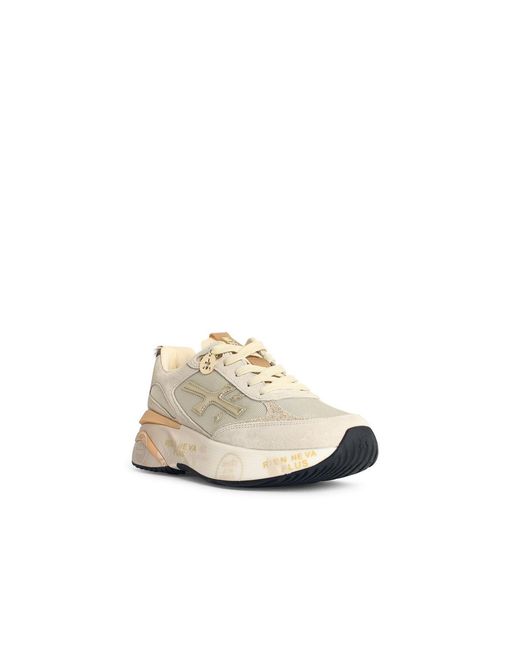 Premiata White Moerund Suede Blend Sneakers