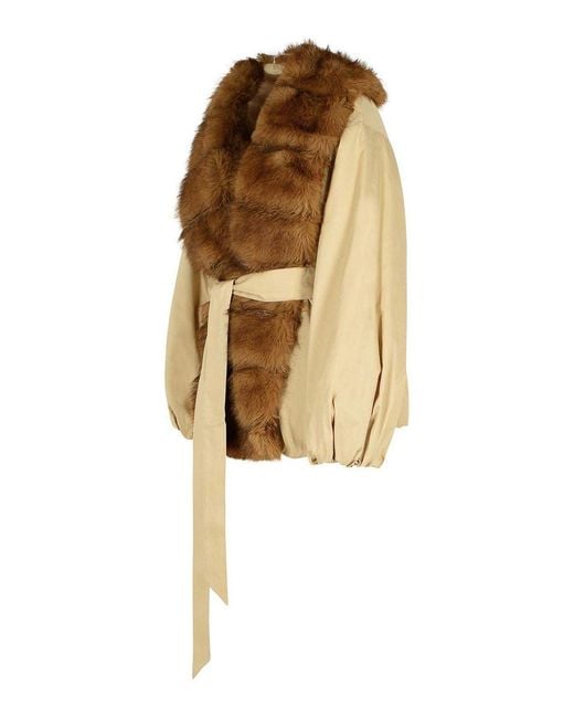 ROTATE BIRGER CHRISTENSEN Natural Donatella Cotton Blend Jacket