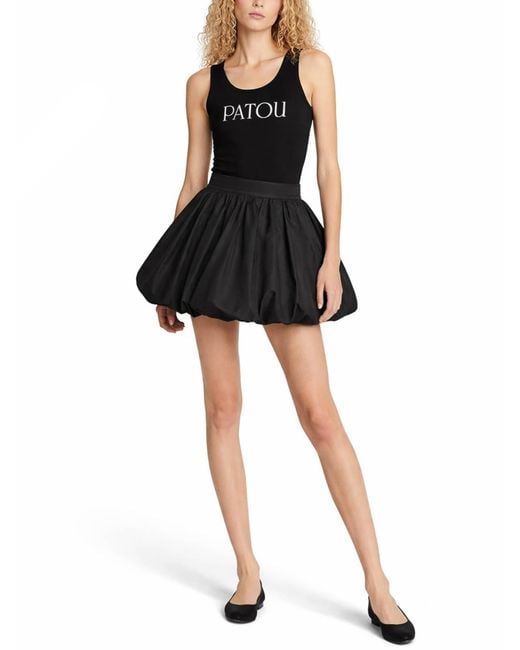 Patou Black Mini Balloon Skirt