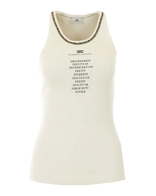 Elisabetta Franchi Natural Tank Top