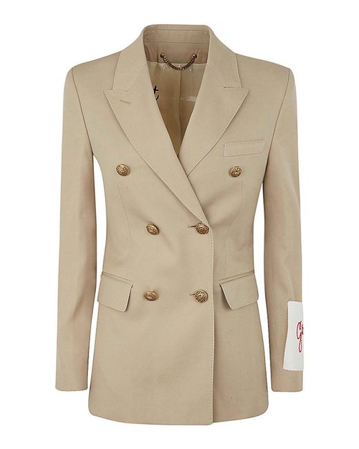Golden Goose Deluxe Brand Natural Virgin Wool Double-Breasted Blazer