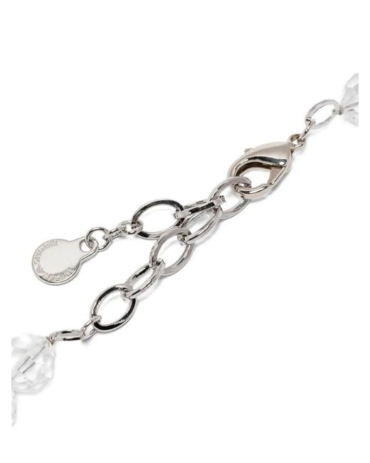 Emporio Armani White Trasparent Twist Necklace