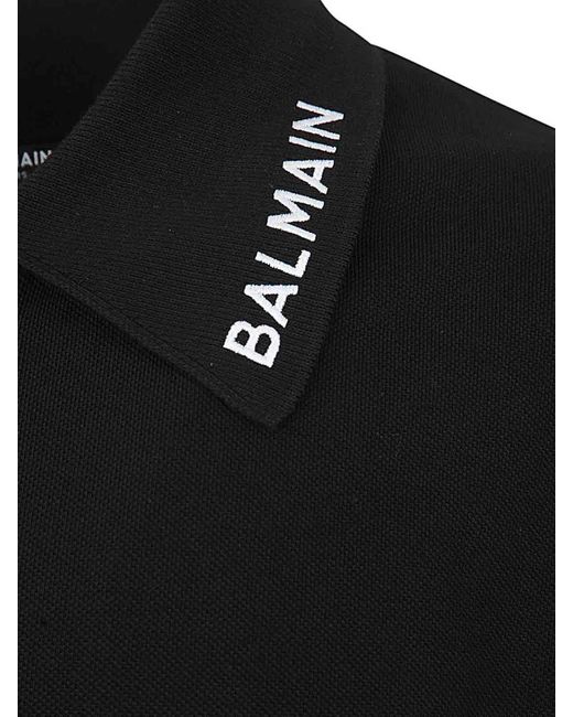 Balmain Black Polo Straight Fit for men