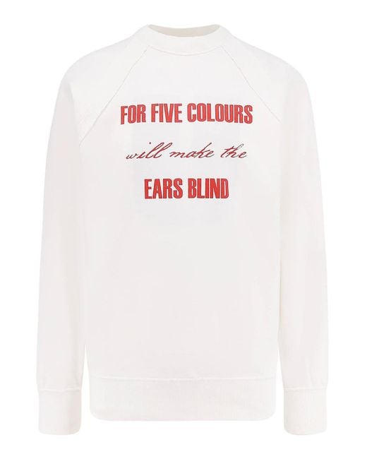 Undercover White Cotton Sweatshirt With Printing for men