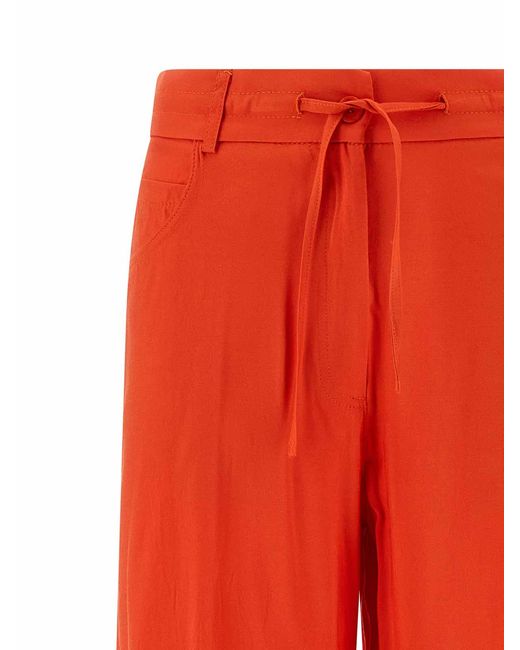 Nude Red Viscose Pants