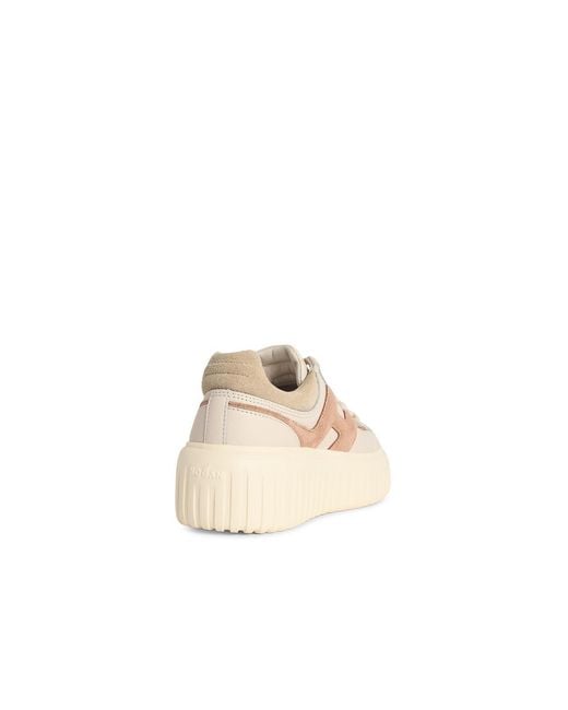 Hogan Natural Stripes Leater Sneakers