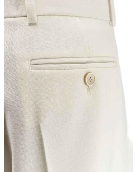 Givenchy White Double Pleat Pants