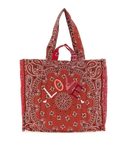 Call it By Your Name Red Cabas Maxi Shopping Bag