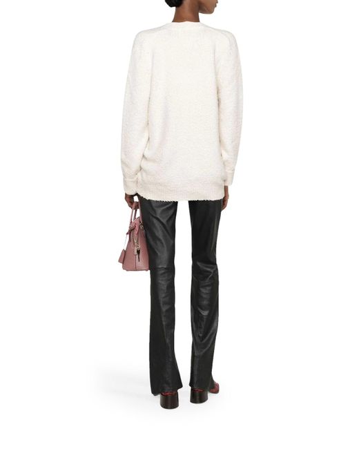 Maison Margiela White Cotton Blend Cardigan