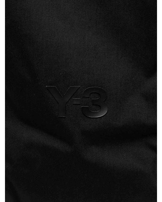 Y-3 Black Backpack With Logo Plaque