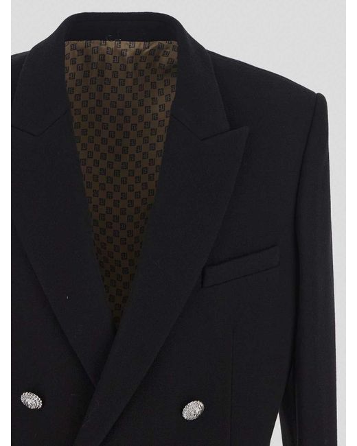 Balmain Black Embossed Jacket for men