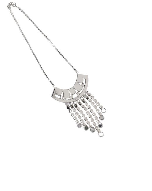 Dries Van Noten White Necklace With Crystals
