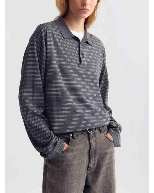 Nili Lotan Gray 'Foley' Polo Neck