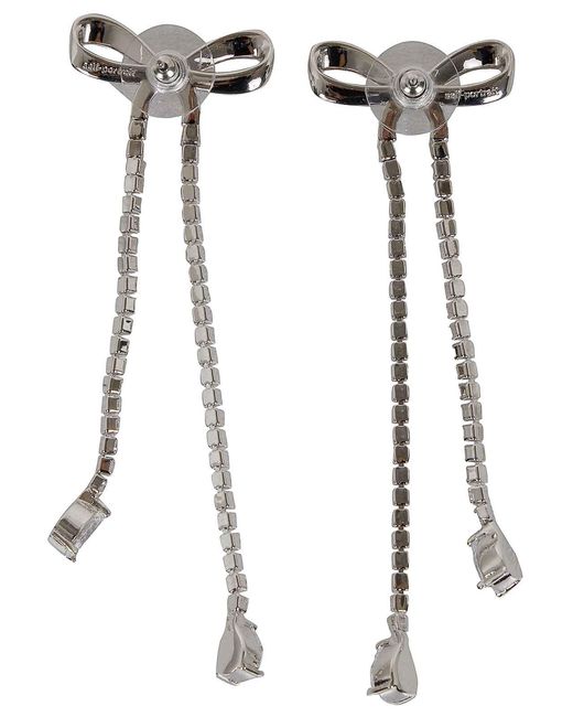 Self-Portrait White Bow Dangle Earring