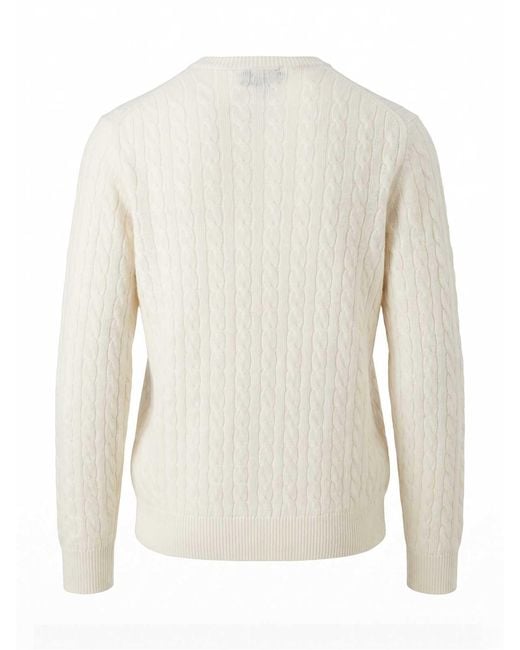 Malo White Cashmere Round Neck for men