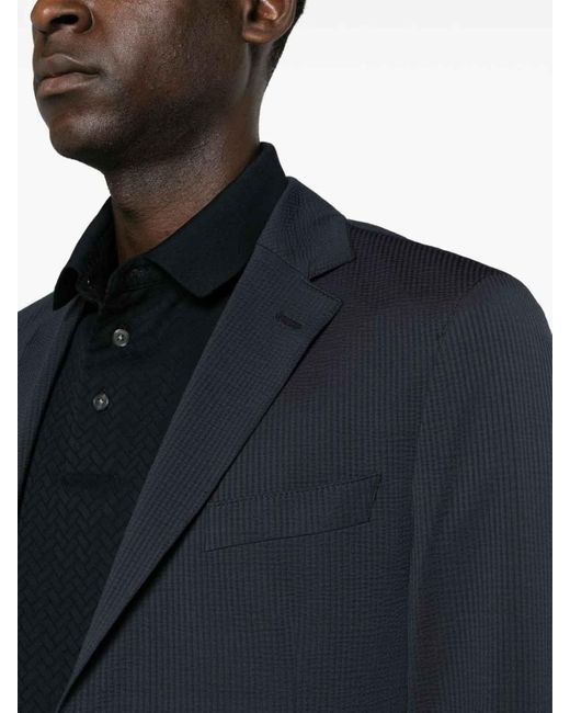 Boss Blue Seersucker Blazer for men