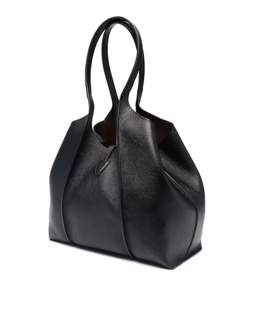 Tod's Black Hammered Leather Tote