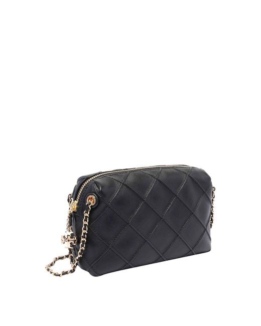 Tory Burch Gray Small Fleming Crossbody Bag
