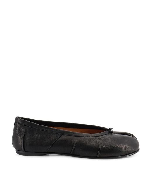 Maison Margiela Black Leather Tabi Ballerinas