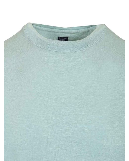 Fedeli Green Crew Neck T-Shirt for men