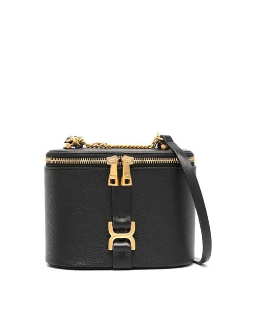 Chloé Black Mini Marcie Vanity Bag With Chain