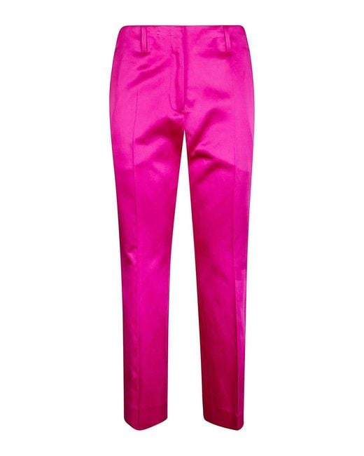 Dries Van Noten Pink Cropped Flared Pants