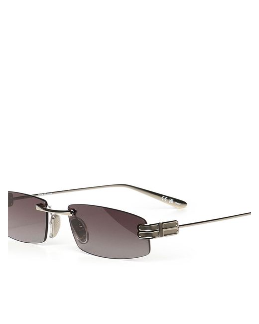 Balenciaga White Gossip D-Frame Sunglasses