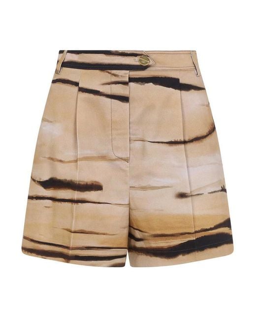 Elisabetta Franchi Natural Tiger Bermuda