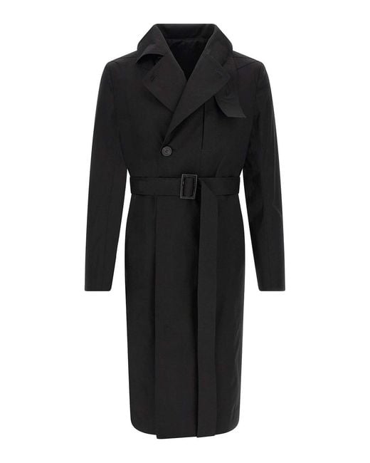 Rick Owens Black Mastodon Trench Coat for men