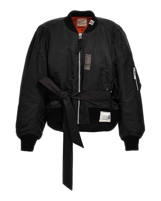Maison Mihara Yasuhiro Black Nylon Bomber Jacket