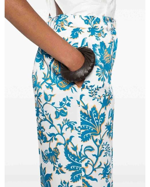 Etro Blue Floral Trousers