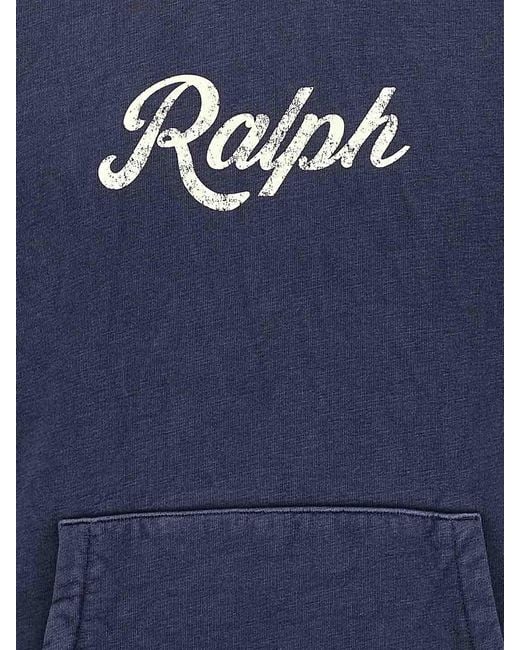 Polo Ralph Lauren Blue Vintage Print Hoodie for men