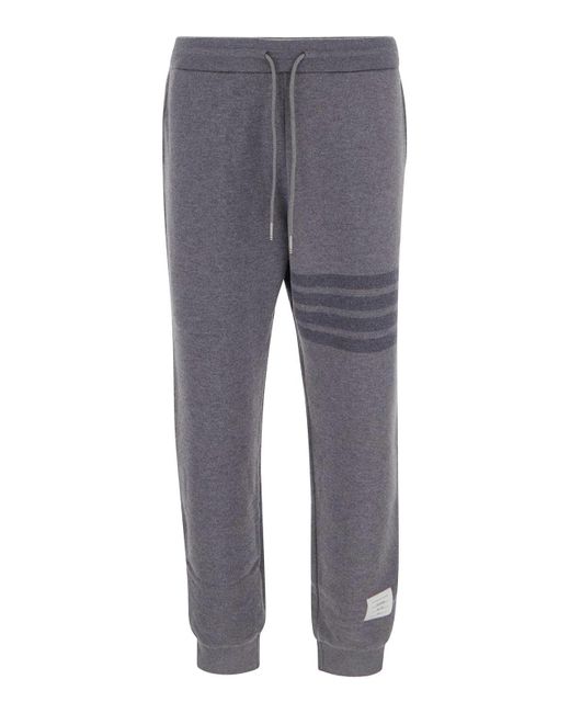 Thom Browne Gray Casual Trousers for men