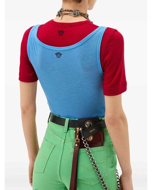 Versace Blue Top