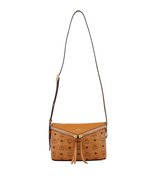 MCM White Diamant Schoulder Bag