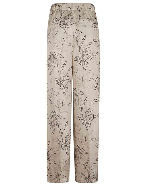 Peserico Natural Fluid Viscose Satin Trousers