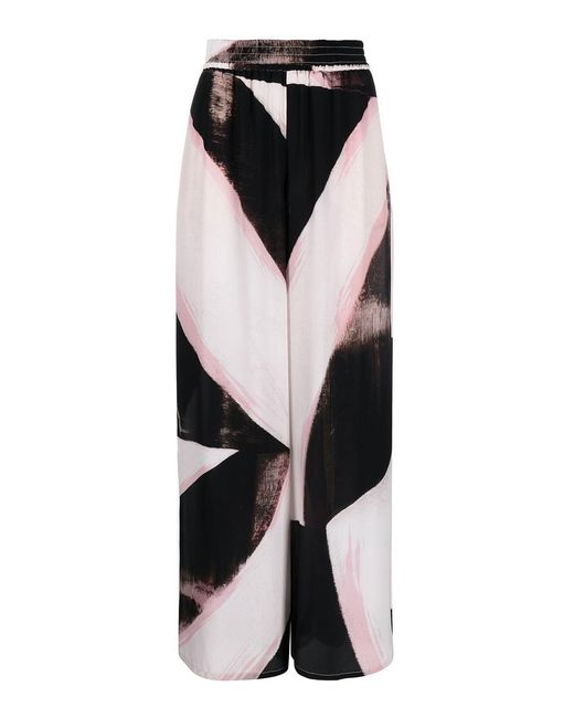 McQueen Black High-Waisted Wide-Leg Wool Trousers