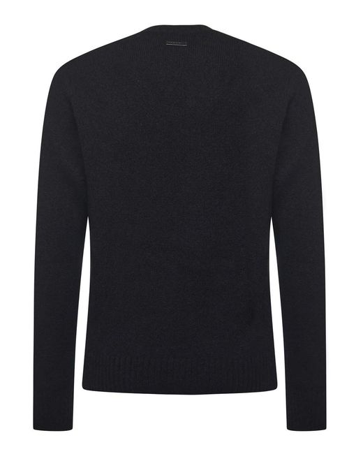 Dolce & Gabbana Black Basic Wool Blend Sweater for men