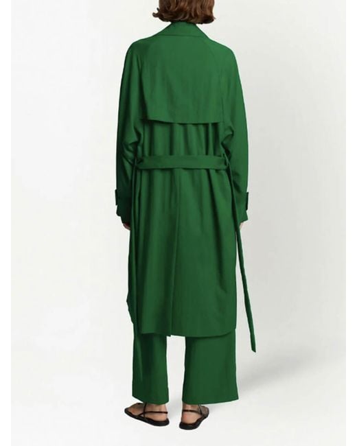 Proenza Schouler Green Belted Trench Coat