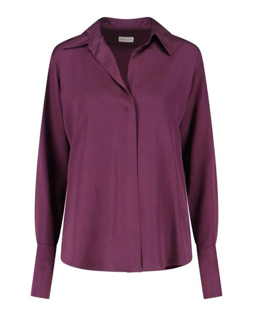 Dries Van Noten Purple Viscose Shirt