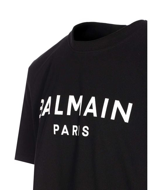 Balmain Black Print T-Shirt for men