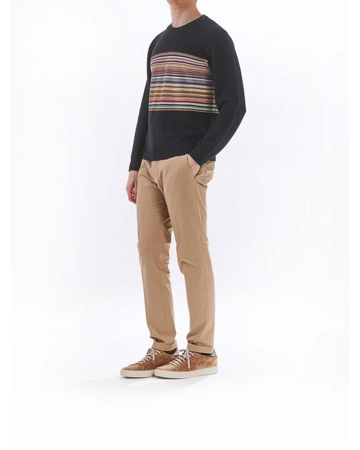 Paul Smith Black Classic Row Strip Shirt Ps for men