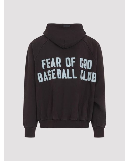 Fear Of God Black Baseball Club Hal Zip Hoodie for men