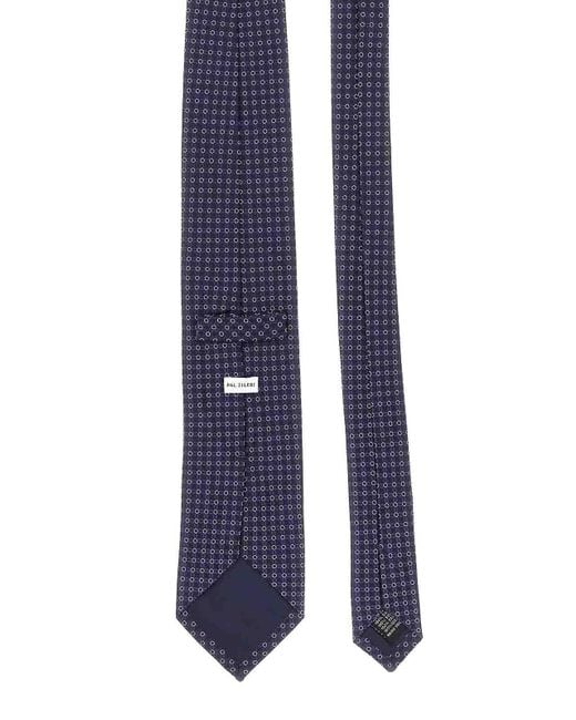 Pal Zileri Blue Patterned Silk Tie for men