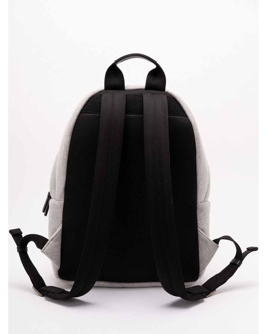 Palm Angels Gray 'Spray Curved Logo' Backpack for men